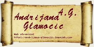 Andrijana Glamočić vizit kartica